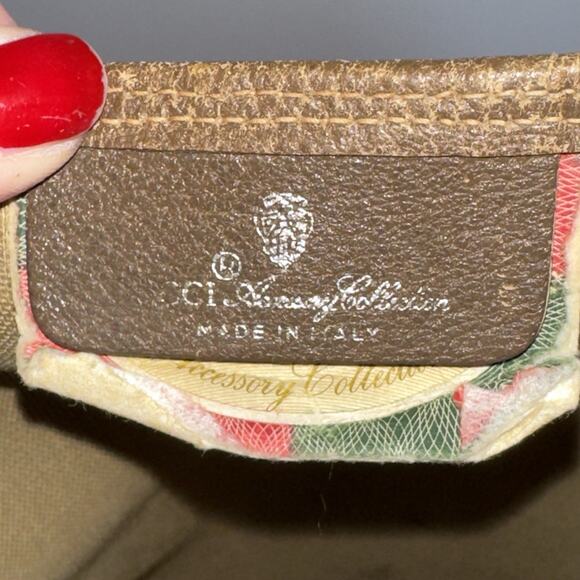 GUCCI Vintage GG Supreme Canvas Tote Web Stripe Shoulder Bag Italy Authentic - Picture 14 of 15